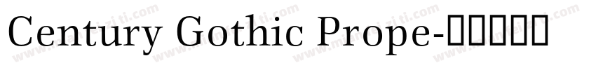 Century Gothic Prope字体转换
